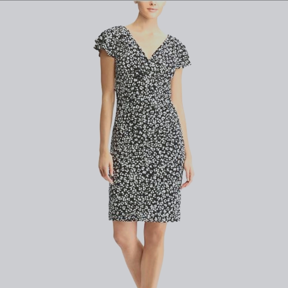 LAUREN Ralph Lauren Floral Surplice Dress